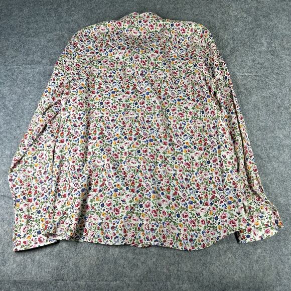 Madewell Top Womens Medium Multicolored Floral Button Down Shirt Artsy Boho - Picture 6 of 8
